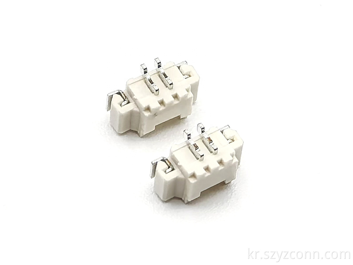 1.25mm 피치 웨이퍼 직각 SMT 핀 헤더 커넥터 2P 1.25mm Pitch Wafer Right Angle SMT Pin header Connector 2P